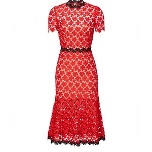 Jill Jill Stuart Cherry Lace Midi Dress – Size 12 –